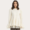 Beige Peplum T-Shirt